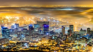Mist over the city of Cape Town. Photo Tours South Africa