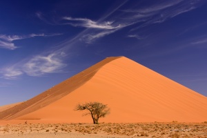 Sossusvlei Dunes with Polarised  Filter. Namibia photo tours