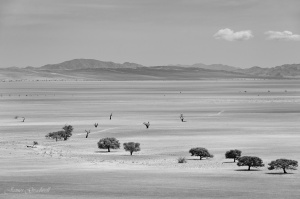 Black and White Landscape Photo Tirasberg. Namibia photo tours