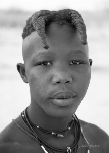 Himba Portrait Black and white. Namibia Photo Tours
