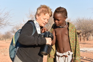 Photography Tours client with Himba. Namibia Photo Tours